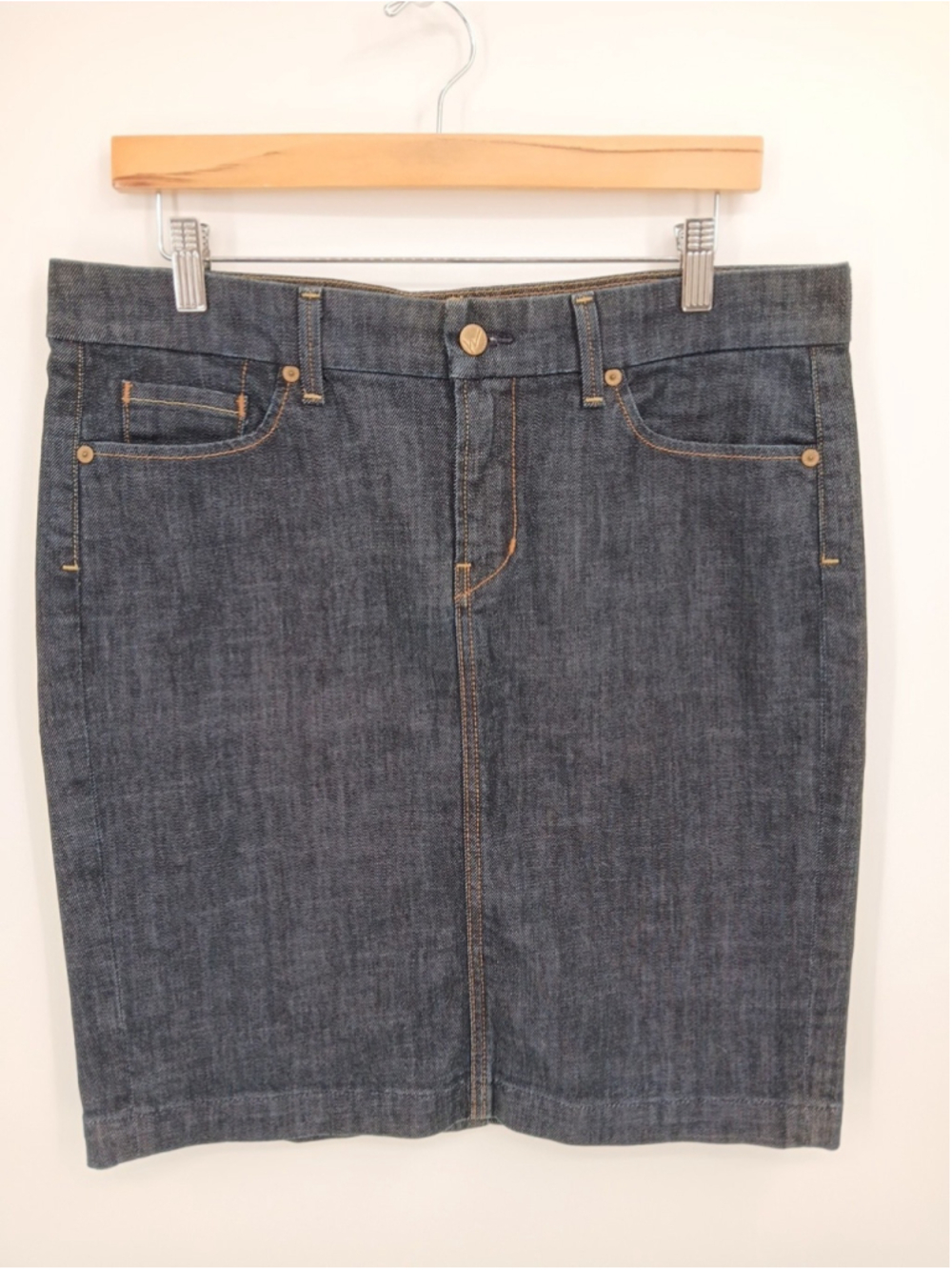 Citizens of Humanity NOVAK STRETCH #358 Pencil Jean Skirt Denim Size 31 Pockets